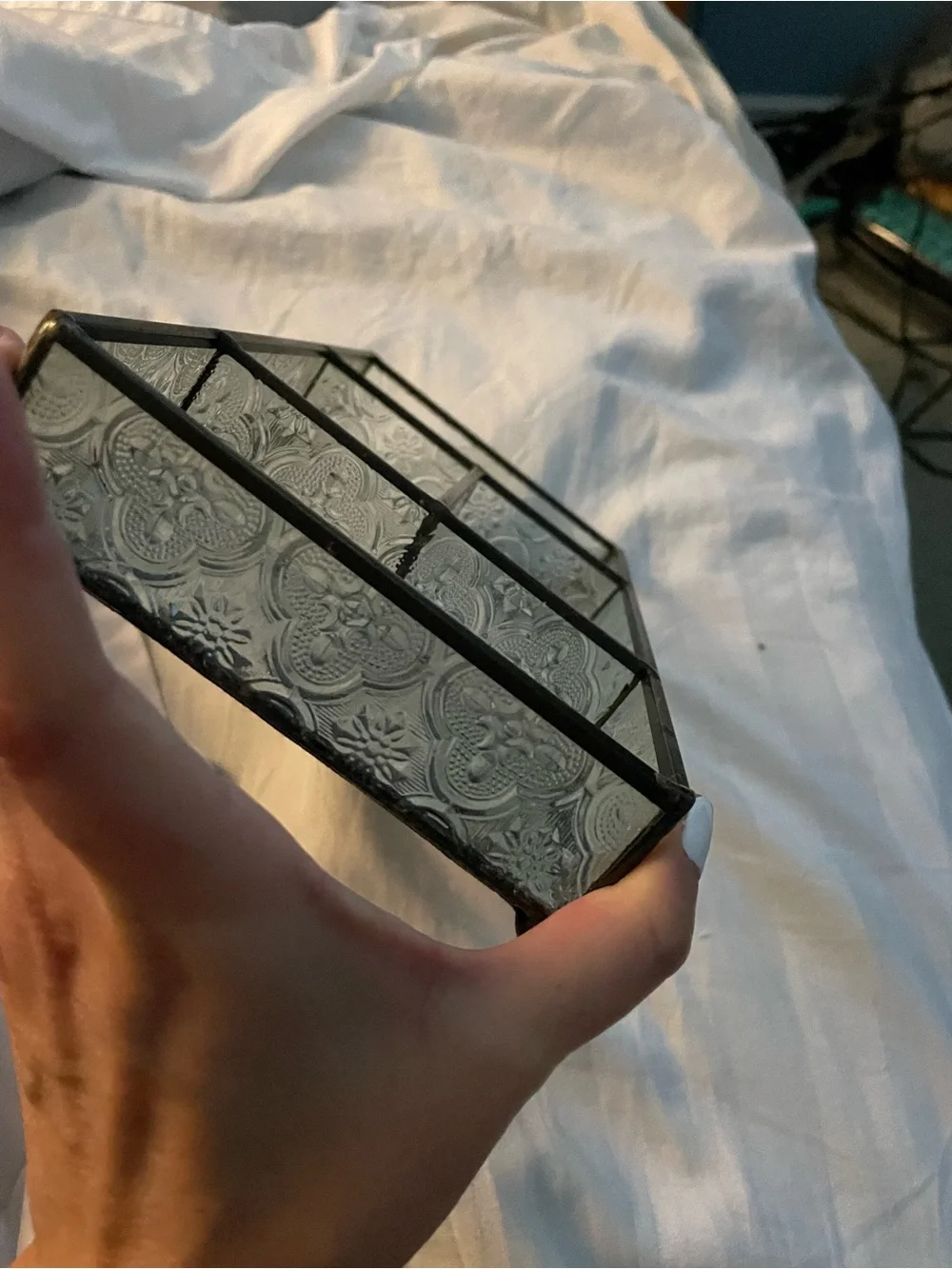 Glass and Mirrored Decorative Tray for jewelry, makeup, etc.